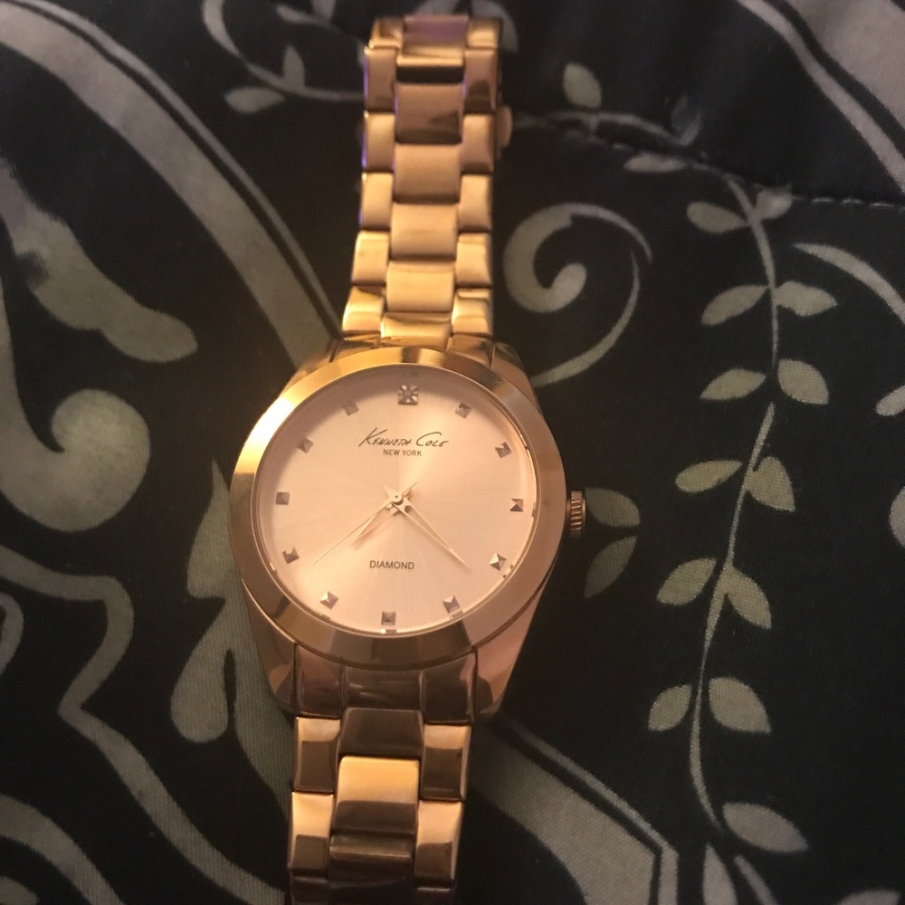 Kenneth Cole rose gold boyfriend watch